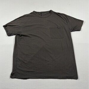 Lululemon T-Shirt Mens The Fundamental Brown Tee Short Sleeve Gym Faded Lounge L